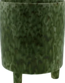 Outlet Gina Da Blumentopf mit Füßen Crus grün D 20 H 24 cm Blumentöpfe & Pflanzgefäße|Blumentöpfe