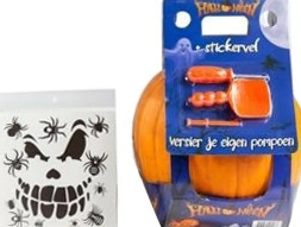 Online Halloween Kürbis mit Werkzeug und Aufklebern D 35 cm Pflanzen Für Schatten|Einjährige Pflanzen