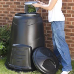 Hot Harcostar Komposter schwarz D 74 H 90 cm Pflanzerde & Substrat|Komposterde