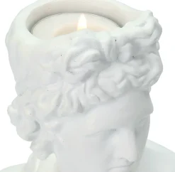 Best HD Collection Kerzenständer Roman weiß 15 x 8,5 x 24 cm Kerzenständer