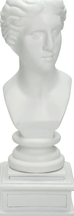 Clearance HD Collection Kerzenständer Roman weiß 8,5 x 7,5 x 21,5 cm Kerzenständer