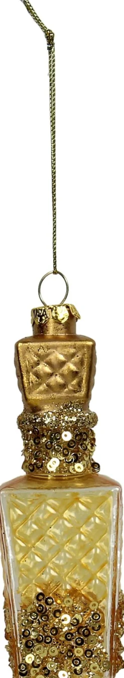 Hot HD Collection Weihnachtsbaumschmuck Parfum gold D 3,8 H 12,1 cm Weihnachtskugeln & -Anhänger
