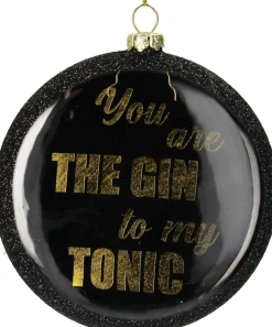 Sale HD Collection Weihnachtsbaumschmuck Gin schwarz D 10 H 1,9 cm Weihnachtskugeln & -Anhänger