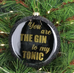 Sale HD Collection Weihnachtsbaumschmuck Gin schwarz D 10 H 1,9 cm Weihnachtskugeln & -Anhänger