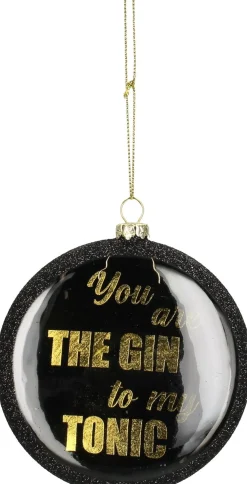 Sale HD Collection Weihnachtsbaumschmuck Gin schwarz D 10 H 1,9 cm Weihnachtskugeln & -Anhänger