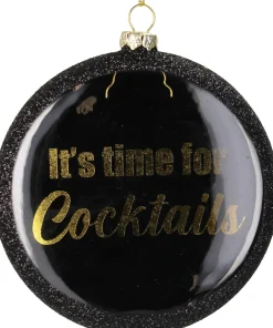 Outlet HD Collection Weihnachtsbaumschmuck Cocktails schwarz D 10 H 1,9 Weihnachtskugeln & -Anhänger