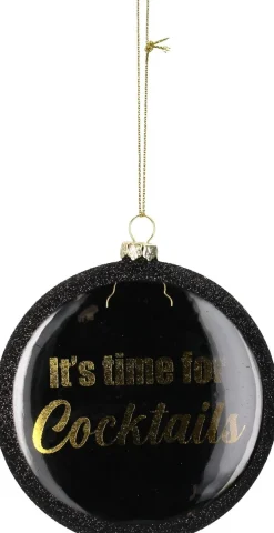 Outlet HD Collection Weihnachtsbaumschmuck Cocktails schwarz D 10 H 1,9 Weihnachtskugeln & -Anhänger