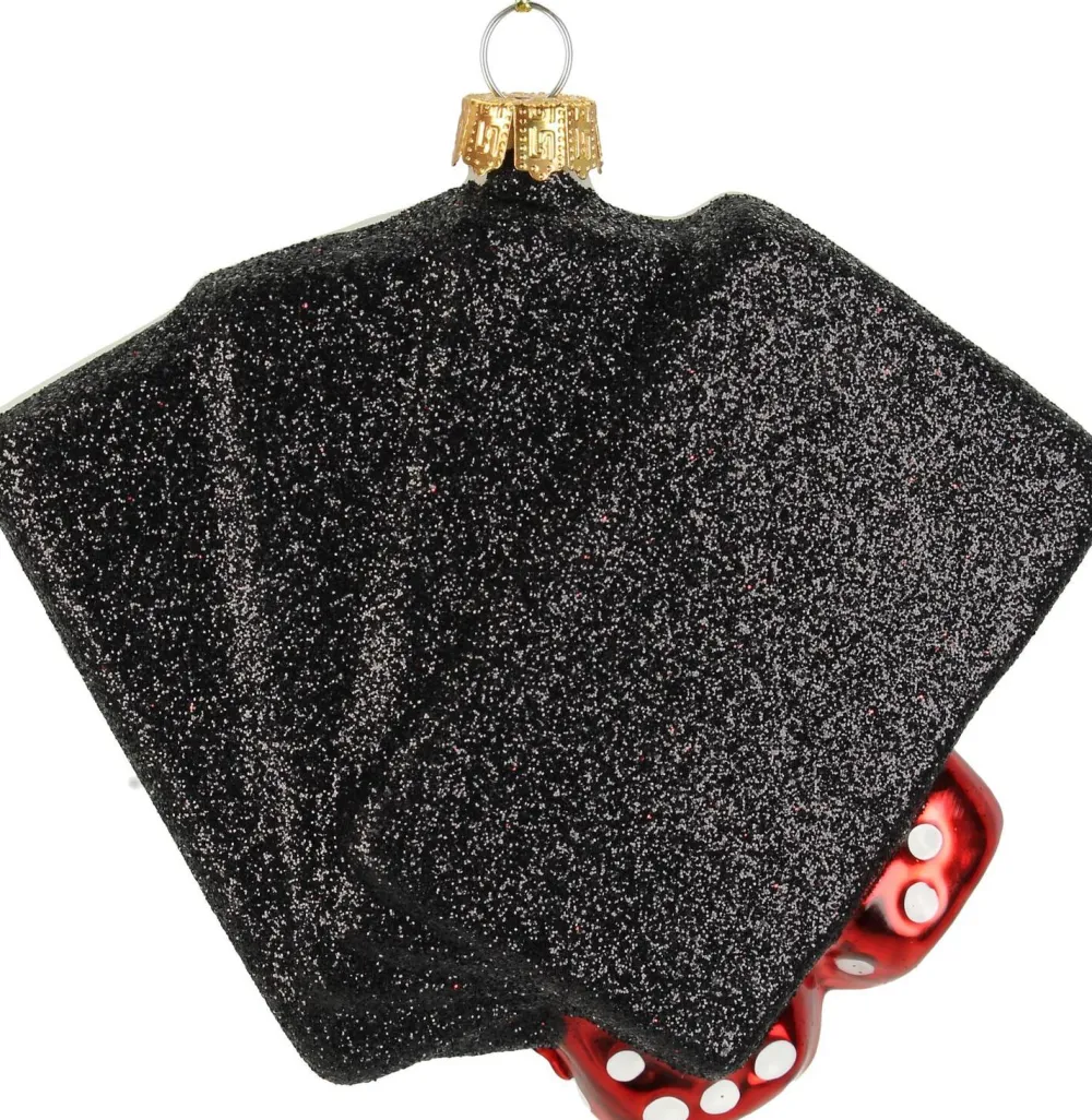 Outlet HD Collection Weihnachtsbaumschmuck Karten rot 11 x 3,9 x 11,7 cm Weihnachtskugeln & -Anhänger