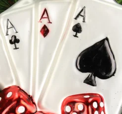 Outlet HD Collection Weihnachtsbaumschmuck Karten rot 11 x 3,9 x 11,7 cm Weihnachtskugeln & -Anhänger