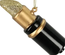 Outlet HD Collection Weihnachtsbaumschmuck Lippenstift schwarz 2,8 x 3 x 9,3 cm Weihnachtskugeln & -Anhänger