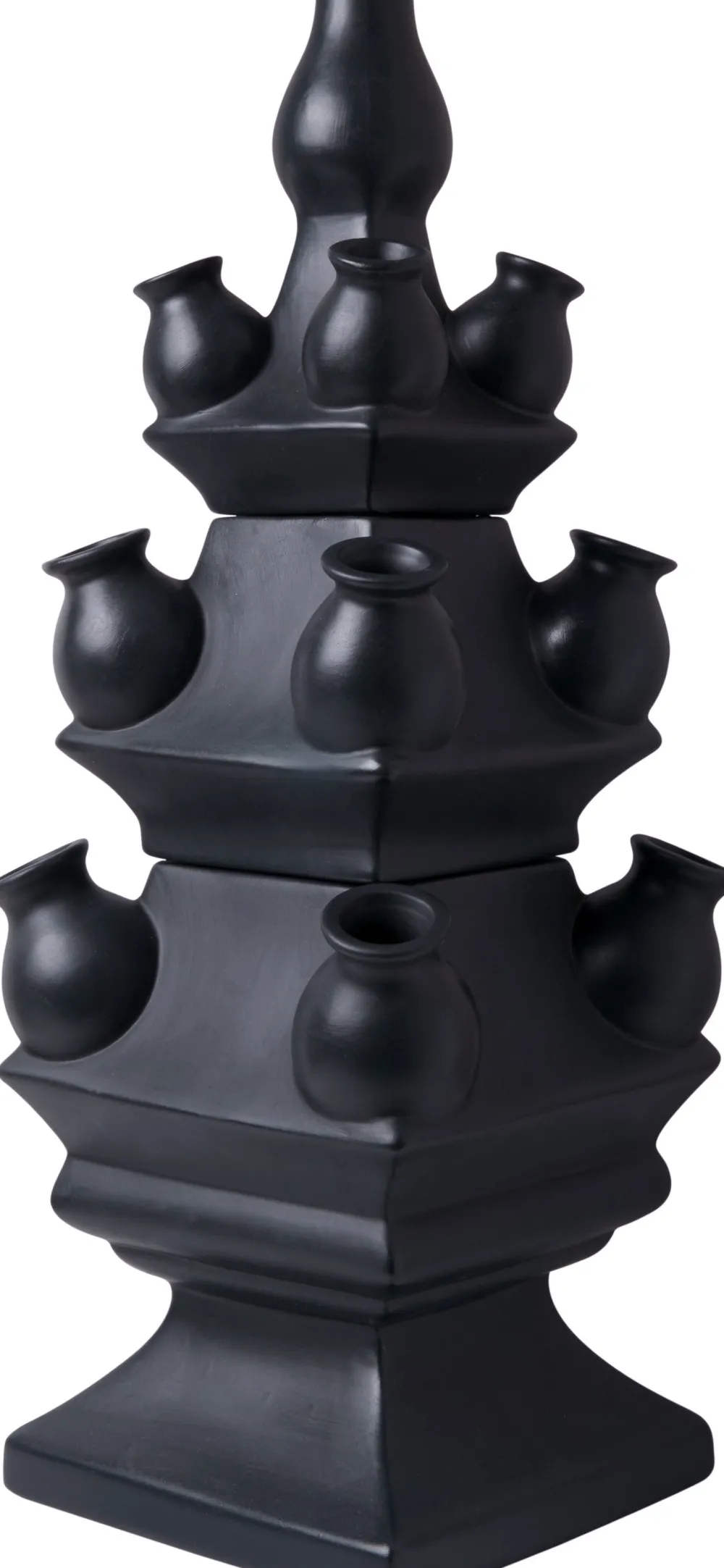 New Heinen Delfts blau x Tulpenvase schwarz D 15 H 40 cm Vasen & Krüge|Blumentöpfe & Pflanzgefäße