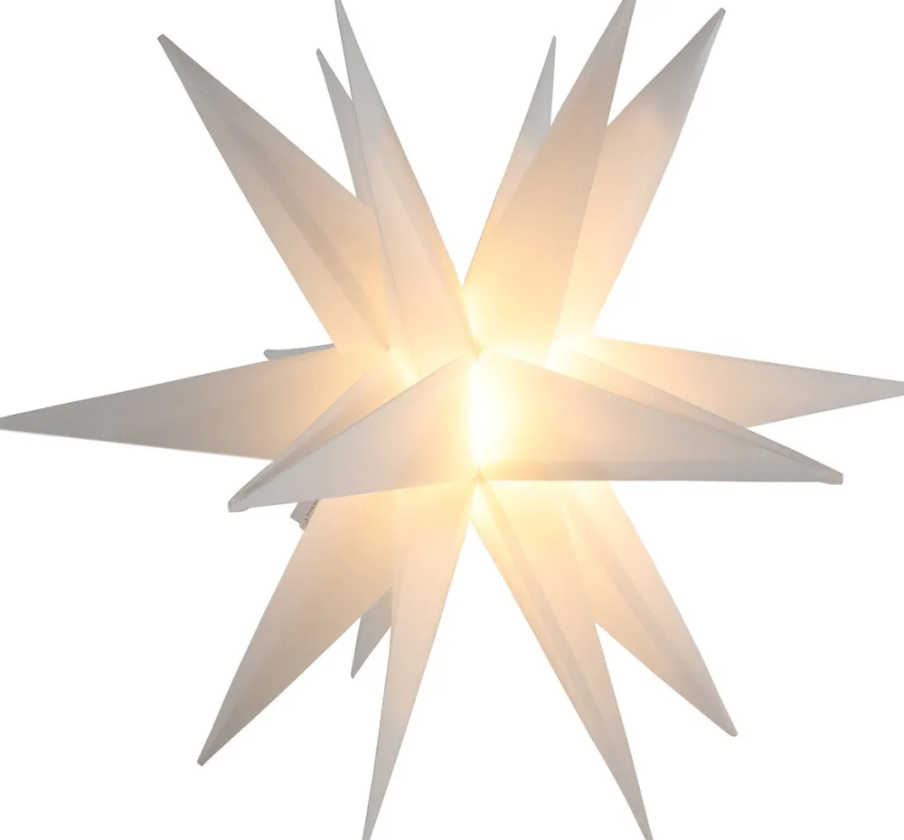 Hängelampe Stern weiß LED 60 x 60 cm warmweiß Weihnachtssterne