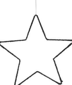 Hot House of Seasons kerstfiguur Stern schwarz D 40 H 0,50 cm Weihnachtsdeko Zum Aufhängen|Weihnachtssterne