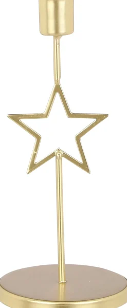 Sale House of Seasons Kerzenständer Stern gold 21 x 9 x 9 cm Kerzenständer