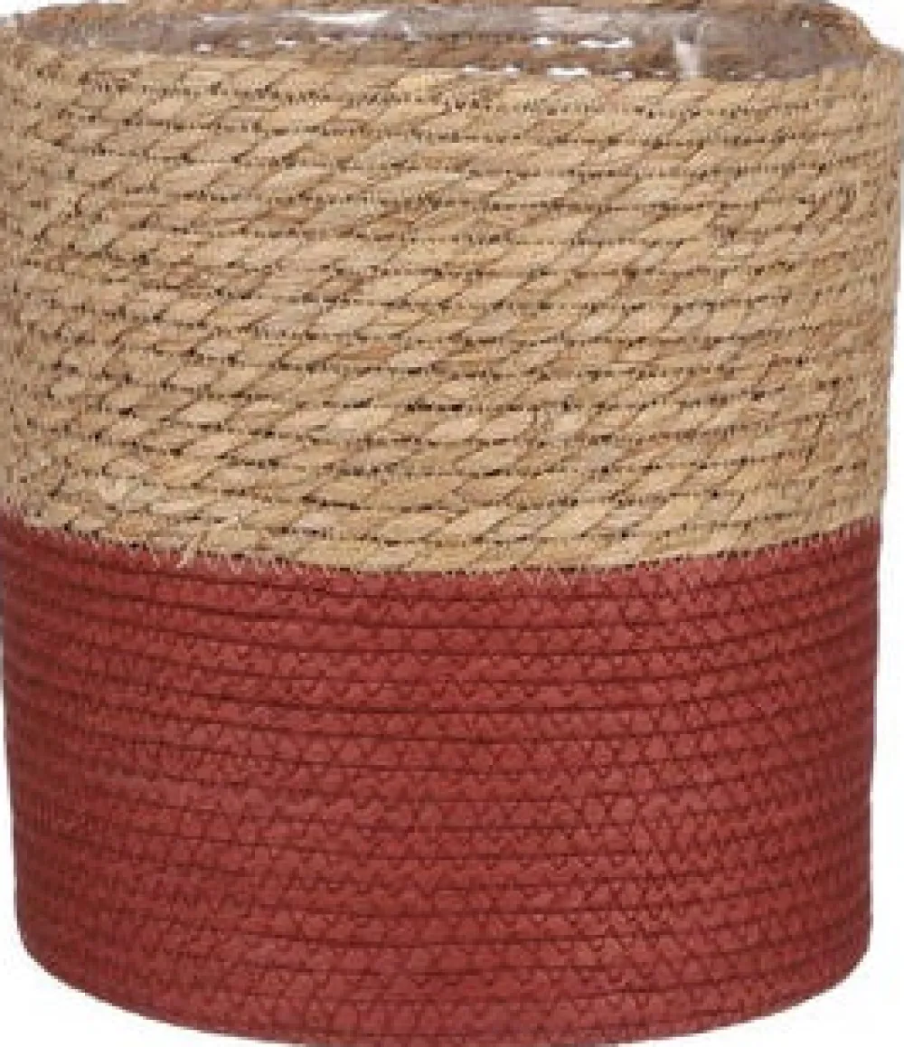 Discount House of Seasons Pflanzkorb Rachel rot D 25 cm H 25 cm Pflanzkörbe|Pflanzkörbe