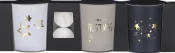 Best House of Seasons Teelichthalter kerst D 7 H 8 cm 3 St. Teelichthalter