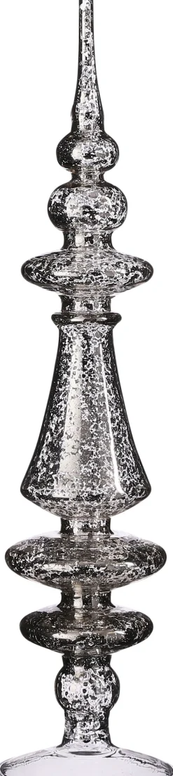 New House of Seasons Tischdekoration Weihnachten silber D 9 H 36 cm Weihnachtsfiguren & -Objekte