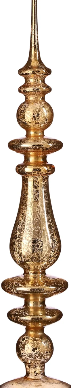 Online House of Seasons Tischdekoration Weihnachten gold D 9 H 43,5 cm Weihnachtsfiguren & -Objekte