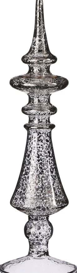 House of Seasons Tischdekoration Weihnachten silber D 9 H 29 cm Weihnachtsfiguren & -Objekte