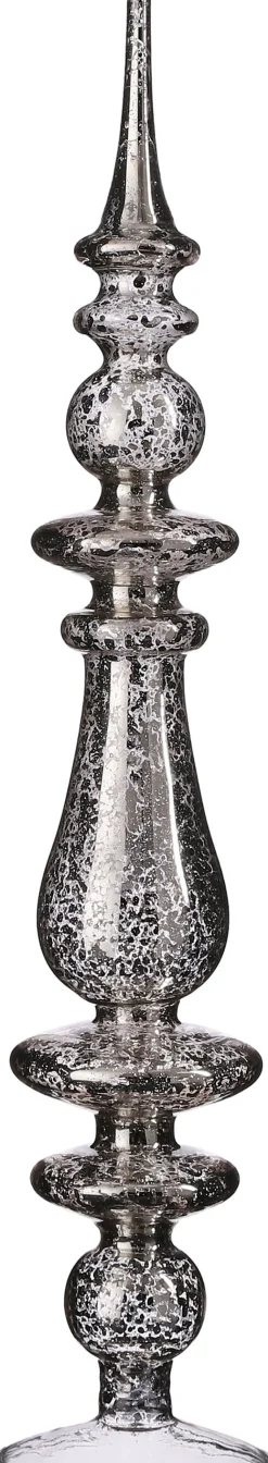 Clearance House of Seasons Tischdekoration Weihnachten silber D 9 H 43,5 cm Weihnachtsfiguren & -Objekte