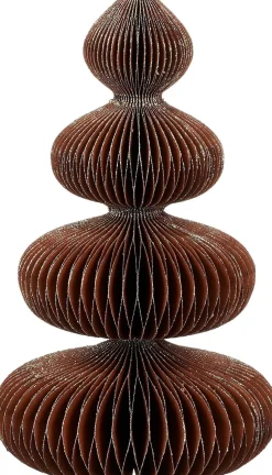 Hot House of Seasons Weihnachtsdeko Baum Rocco braun / silber D 18 H 30 cm Weihnachtsfiguren & -Objekte