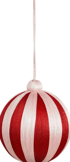 Clearance House of Seasons Weihnachtskugel Jolly rot / weiß D 10 cm Weihnachtskugeln & -Anhänger