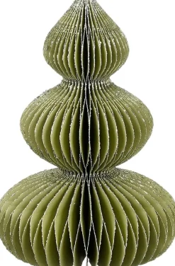 House of Seasons Weihnachtsdeko Baum Rocco grün / silber D 13 H 30 cm Weihnachtsfiguren & -Objekte