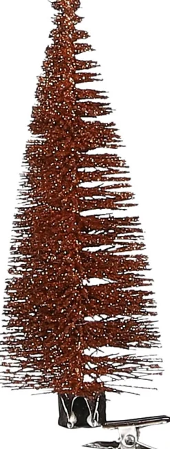 Hot House of Seasons Weihnachtsschmuck Baum mit Clip orange D 5 H 13 cm 6 St. Weihnachtskugeln & -Anhänger