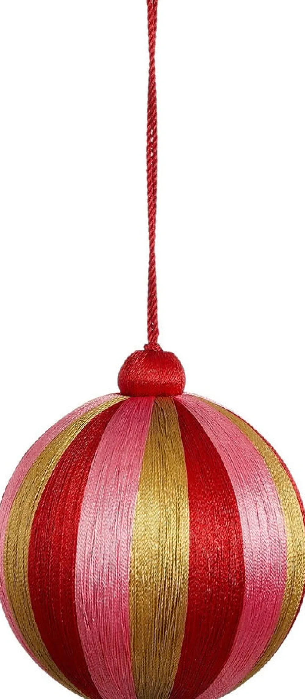 Sale House of Seasons Weihnachtskugel Jolly rot / rosa / gold D 10 cm Weihnachtskugeln & -Anhänger