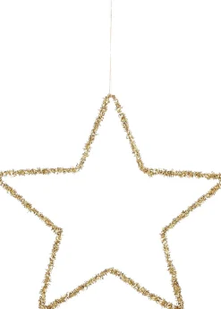 Best House of Seasons Weihnachtsanhänger Stern gold D 25 cm Weihnachtsdeko Zum Aufhängen|Weihnachtssterne