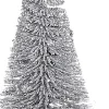 Discount House of Seasons Weihnachtsschmuck Baum mit Clip silber D 4 H 9 cm 6 St. Weihnachtskugeln & -Anhänger