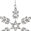 Discount House of Seasons Weihnachtsbaumschmuck Schneeflocke silber D 13 H 2 cm Weihnachtskugeln & -Anhänger