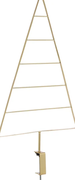 New House of Seasons Weihnachtsdeko Tischklemme Weihnachtsbaum gold 40 x 5 x 85 cm Weihnachtskugelständer