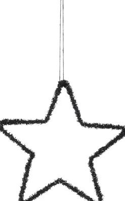 Discount House of Seasons Weihnachtsanhänger Stern schwarz D 15 cm Weihnachtsdeko Zum Aufhängen|Weihnachtssterne
