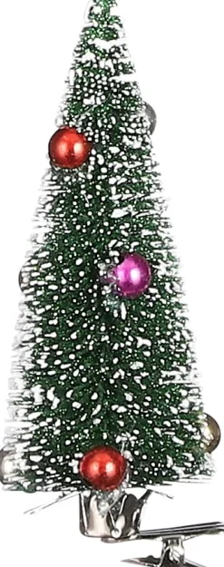 Online House of Seasons Weihnachtsschmuck Baum mit Clip grün D 5 H 13 cm 6 St. Weihnachtskugeln & -Anhänger