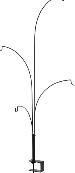 House of Seasons Weihnachtsdeko Tischklemme schwarz 4 Haken 46 x 5 x 84 cm Weihnachtskugelständer