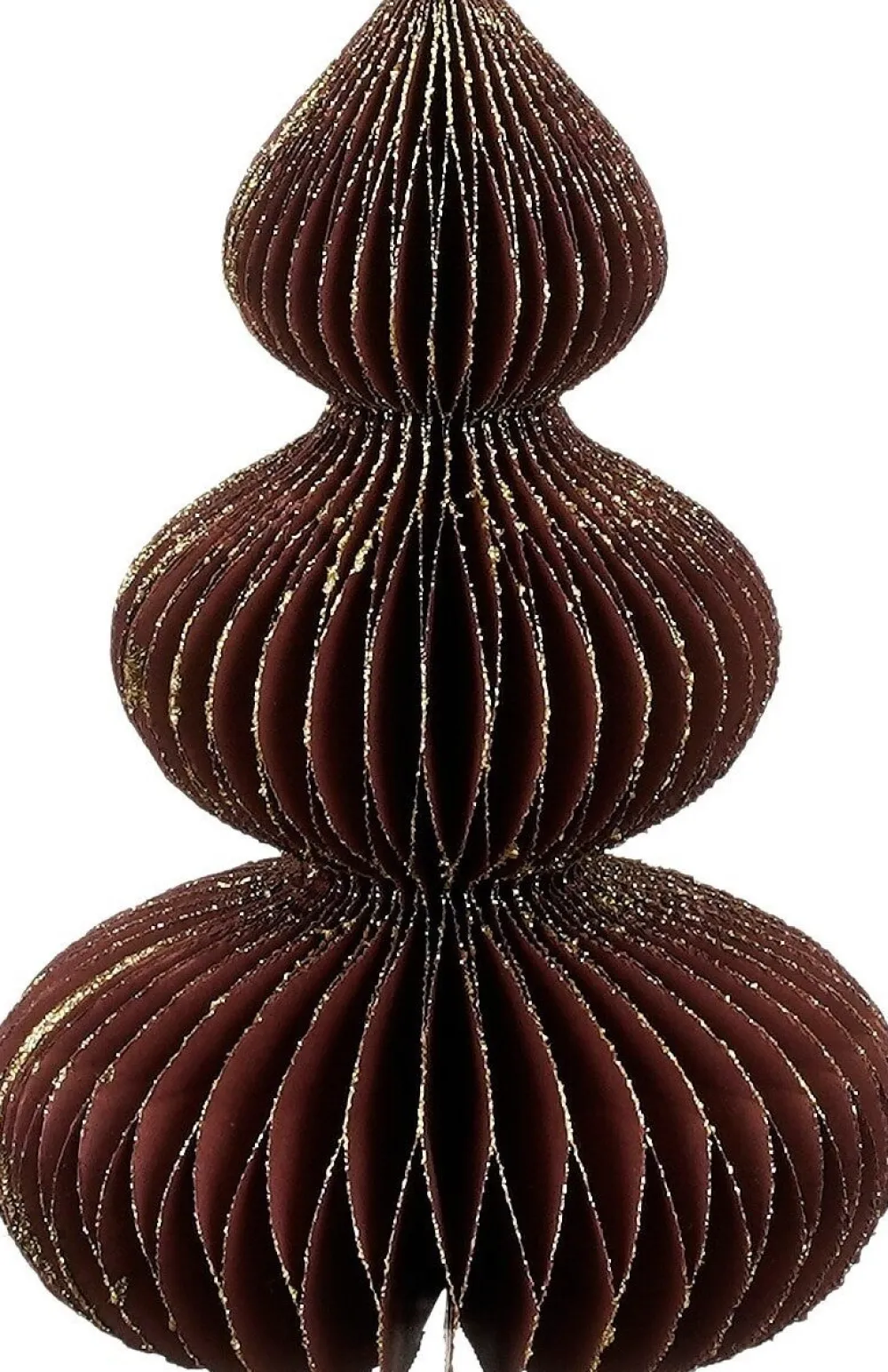 Hot House of Seasons Weihnachtsdeko Baum Rocco rot / gold D 12 H 20 cm Weihnachtsfiguren & -Objekte