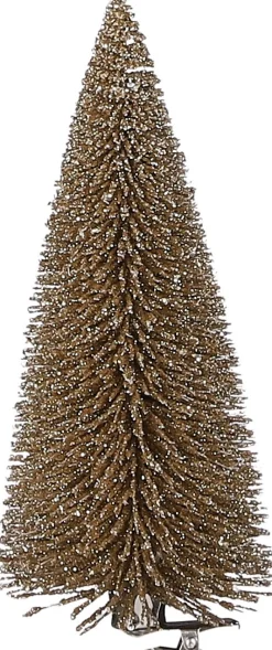 Clearance House of Seasons Weihnachtsschmuck Baum mit Clip gold D 7 H 18,5 cm 3 St. Weihnachtskugeln & -Anhänger