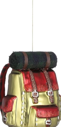 Hot House of Seasons Weihnachtsbaumschmuck Rucksack rot 9,5 x 7,5 x 12 cm Weihnachtskugeln & -Anhänger