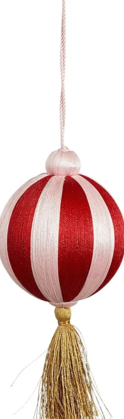 Clearance House of Seasons Weihnachtskugel Jolly rot / rosa D 8 H 14 cm Weihnachtskugeln & -Anhänger