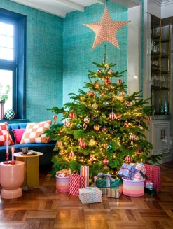 Hot House of Seasons Weihnachtskugel Jolly gold / rosa D 10 cm Weihnachtskugeln & -Anhänger