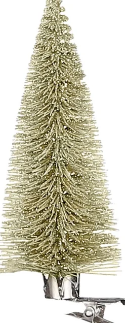 Discount House of Seasons Weihnachtsschmuck Baum mit Clip champagne D 5 H 13 cm 6 St. Weihnachtskugeln & -Anhänger