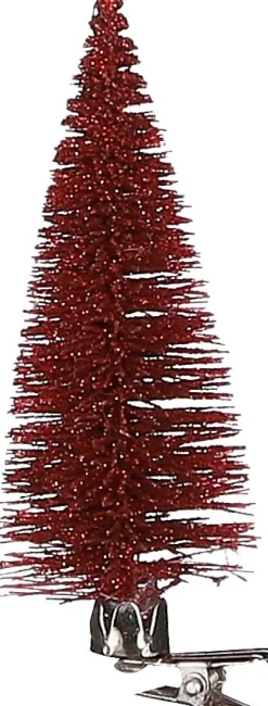 Clearance House of Seasons Weihnachtsschmuck Baum mit Clip rot D 5 H 13 cm 6 St. Weihnachtskugeln & -Anhänger