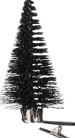 Outlet House of Seasons Weihnachtsschmuck Baum mit Clip schwarz D 4 H 9 cm 6 St. Weihnachtskugeln & -Anhänger