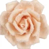 Clearance House of Seasons Weihnachtsschmuck Rose mit Clip beige D 14 H 7 cm Weihnachtskugeln & -Anhänger