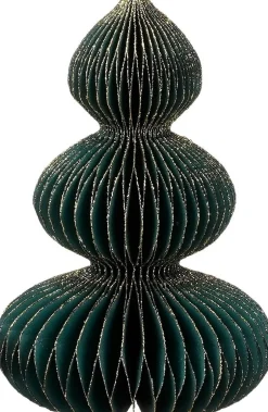 Online House of Seasons Weihnachtsdeko Baum Rocco grün / gold D 12 H 20 cm Weihnachtsfiguren & -Objekte