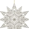 Clearance House of Seasons Weihnachtsbaumschmuck Schneeflocke creme D 49 cm Weihnachtsdeko Zum Aufhängen