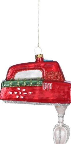 Discount House of Seasons Weihnachtsbaumschmuck staafmixer rot 4 x 2 x 4,5 cm Weihnachtskugeln & -Anhänger