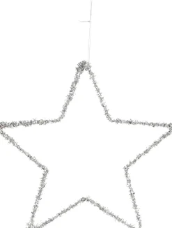 Sale House of Seasons Weihnachtsanhänger Stern silber D 25 cm Weihnachtsdeko Zum Aufhängen|Weihnachtssterne