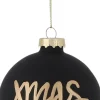 Discount House of Seasons Weihnachtskugel XMAS schwarz D 8 cm Weihnachtskugeln & -Anhänger